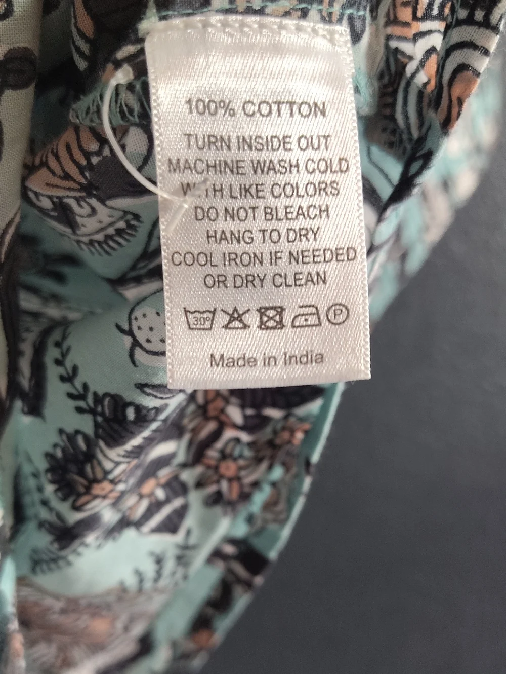 Never A Wallflower Boho Floral Button-Front Blouse in Seafoam and Brown - Picture 9 of 9